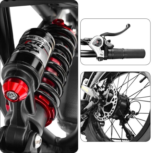 BLJ-F4 High-Performance Electric Bike | Fat Tire, 60KM/h, Dual Suspension, Remote control lock and burglar alarm for added security - Image 7