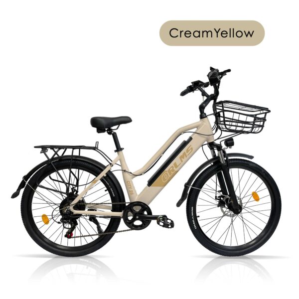 ORLMS City 26 Electric Bike – 500W Motor, 48V 15Ah Battery, 45KM/H Max Speed, 26x1.75 Tires, 5-Speed Gears, Suspension Fork, Urban Commuter eBike, CE & UL Tested! - Image 5