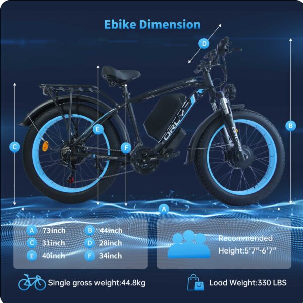 KB T60 Off-Road Electric Bike | 2000W Dual Motors, 62KM/H, 80 Mile Range, Hydraulic Brakes - Image 6