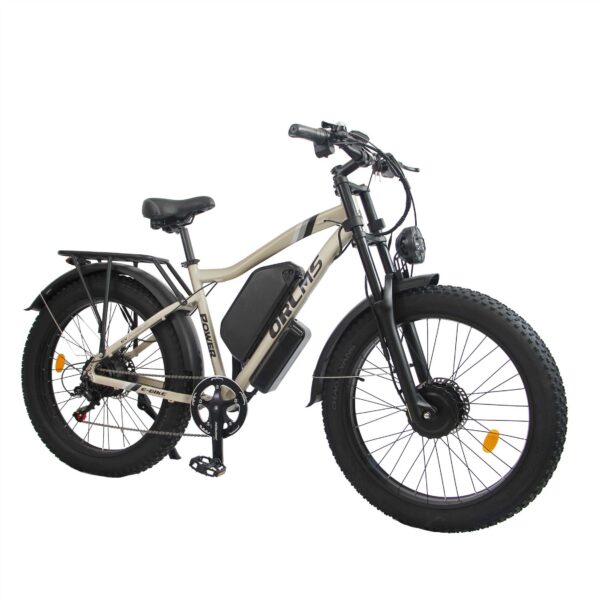 ORLMS MX500 Dual Motor 3000W Peak Electric Bike – 52V 25Ah Battery, 26x4.0 Fat Tires, 62KM/H Max Speed, Hydraulic Disc Brakes, Full Suspension, 7-Speed Gears, UL & CE Tested! - Image 6
