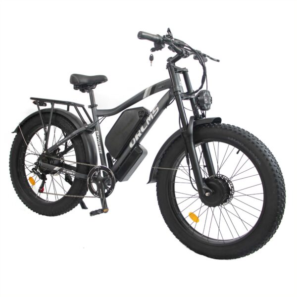 ORLMS MX500 Dual Motor 3000W Peak Electric Bike – 52V 25Ah Battery, 26x4.0 Fat Tires, 62KM/H Max Speed, Hydraulic Disc Brakes, Full Suspension, 7-Speed Gears, UL & CE Tested! - Image 2