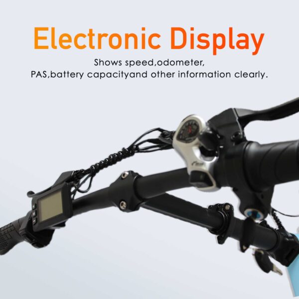 ORLMS S9 Compact Electric Bike – 48V 500W Motor, 13Ah Battery, 20x1.95 Tires, 35KM/H Max Speed, 5-Speed Gears, Lightweight Commuter eBike, CE & UL Tested! - Image 8