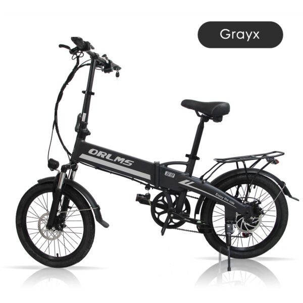 ORLMS S9 Compact Electric Bike – 48V 500W Motor, 13Ah Battery, 20x1.95 Tires, 35KM/H Max Speed, 5-Speed Gears, Lightweight Commuter eBike, CE & UL Tested! - Image 2