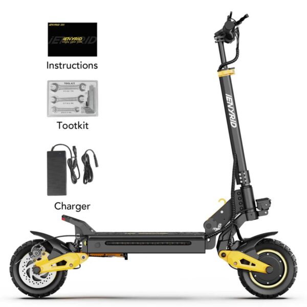 iENYRID ES1 Dual Motor Electric Scooter – 2400W Power, 48V 20.8AH Battery, 55Km/h Speed, Off-Road Tires - Image 4