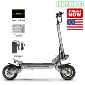 iENYRID S1 Electric Scooter – 800W Motor, 48V 15AH Battery, 45Km/h Speed, Hydraulic Suspension, Dual Disc Brakes