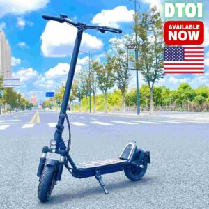 DT01 Electric Scooter – 400W Motor, 36V 13Ah Battery, 10” Tires, Max 30 Miles Range