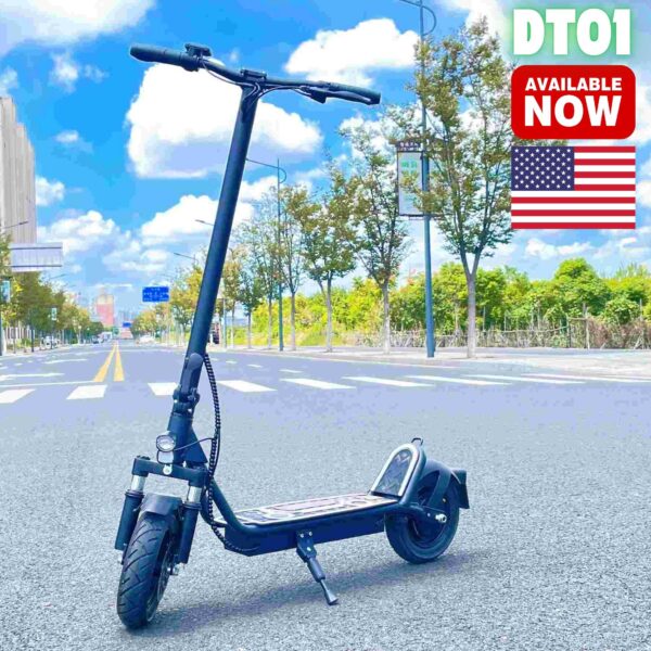 DT01 Electric Scooter – 400W Motor, 36V 13Ah Battery, 10” Tires, Max 30 Miles Range