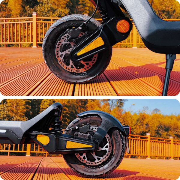 DT06 Single Drive Electric Scooter – 60V 18.2Ah Battery, 60 KM/H Max Speed, 1200W Motor, 11" Tubeless Tires, Hydraulic Suspension - Image 4
