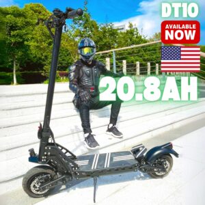 DT10 Electric Scooter – Dual Drive, 1000W*2, 48V 20.8Ah Battery, 37 MPH Max Speed