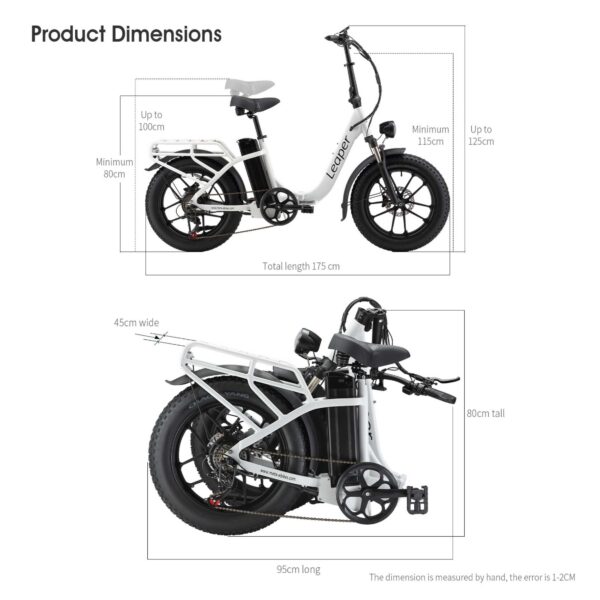 A1 Foldable Fat Tire eBike – 750W Power, 90km Range, 26x4" Tires, Hydraulic Brakes, 48V 20AH Battery - Image 2