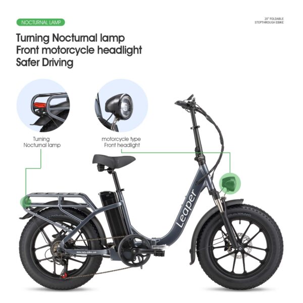 A1 Foldable Fat Tire eBike – 750W Power, 90km Range, 26x4" Tires, Hydraulic Brakes, 48V 20AH Battery - Image 5