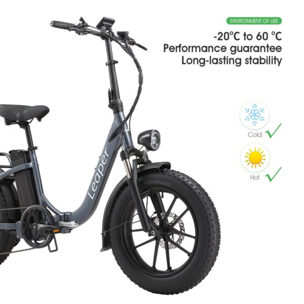 A1 Foldable Fat Tire eBike – 750W Power, 90km Range, 26x4" Tires, Hydraulic Brakes, 48V 20AH Battery - Image 6