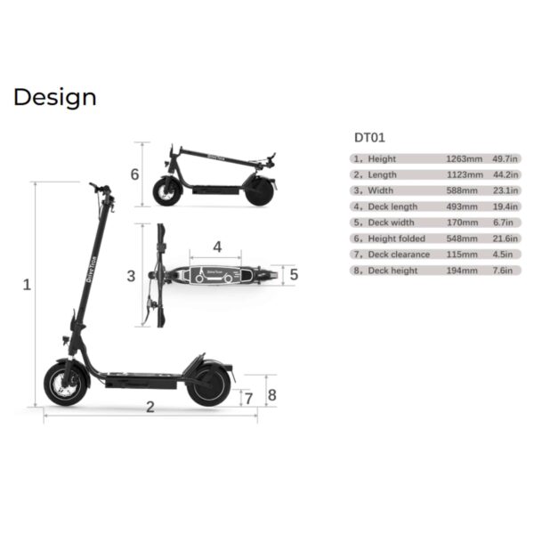 DT01 Electric Scooter – 36V 13Ah | 400W Motor | EU Street Legal - Image 7